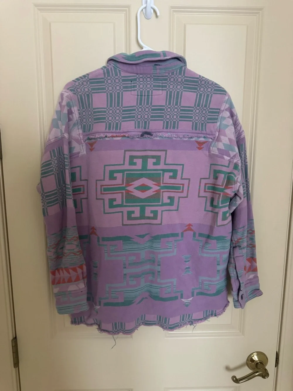 We the Free Free People Lavender Southwestern Pattern Pullover XS - Picture 6 of 6
